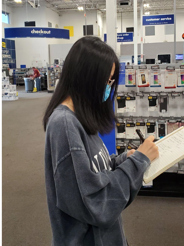 Photos of teammates conducting interviews