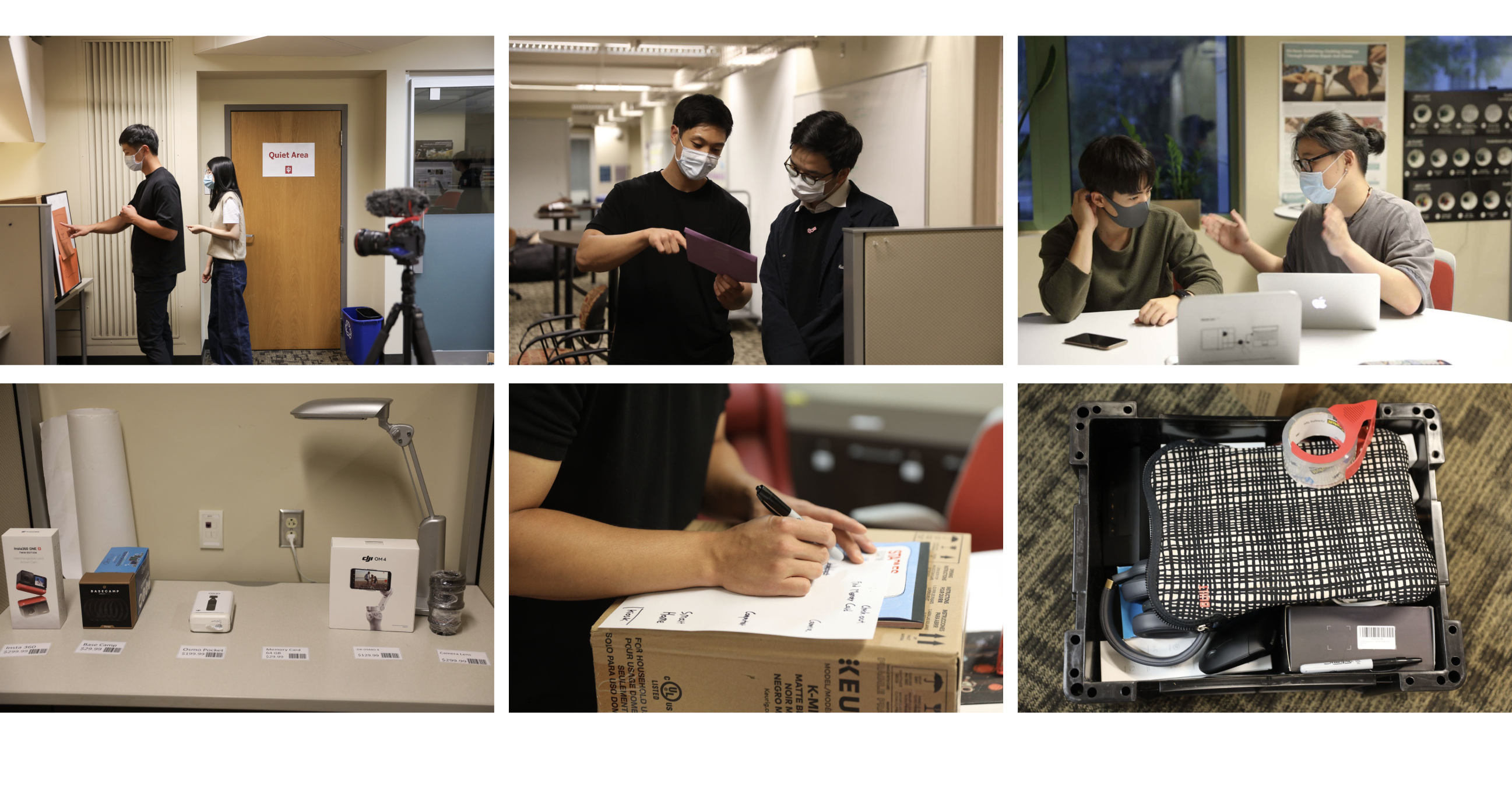 Photos of teammates conducting user testing