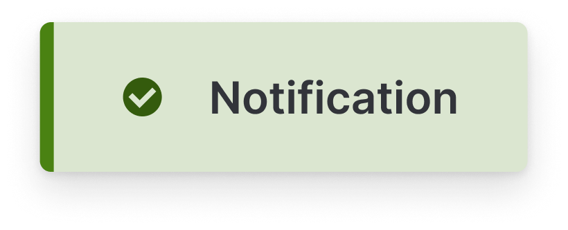 Upgraded success notification component